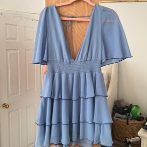 Blue ruffle dress - lovers and friends!